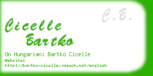 cicelle bartko business card